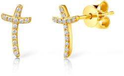 SAVICKI keresztes fülbevaló: arany és gyémántok - savicki - 99 585 Ft