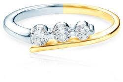 SAVICKI Classical Inspiration eljegyzési gyűrű: kétszínű arany és gyémántok - savicki - 332 150 Ft
