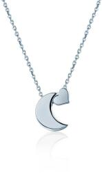 SAVICKI nyaklánc Hold és szív medálokkal: ezüst