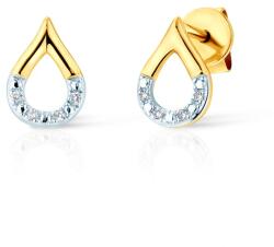 SAVICKI fülbevaló - könnyek: arany és gyémántok - savicki - 115 085 Ft
