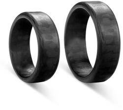 SAVICKI Esküvői karikagyűrűk: karbon, lapos és lekerekített, 7 mm