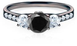 SAVICKI Dream eljegyzési gyűrű: fehérarany fekete gyémánttal - savicki - 978 430 Ft