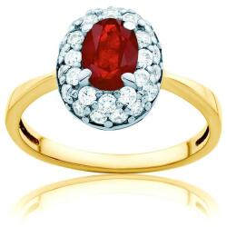 SAVICKI Red Passion gyűrű: kétszínű arany és rubin