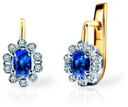 SAVICKI fülbevaló: kétszínű arany kék zafírokkal és gyémántokkal - savicki - 401 415 Ft