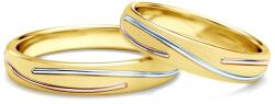 SAVICKI Esküvői karikagyűrűk: háromszínű arany, karika, 4 mm - savicki - 459 085 Ft