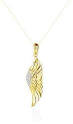 SAVICKI szárnyas medál: aranyozott ezüst cirkóniával
