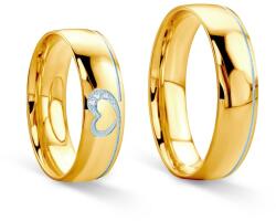 SAVICKI Esküvői karikagyűrűk: kétszínű arany, kör, 5, 5 mm