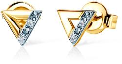 SAVICKI fülbevaló - háromszögek: arany és gyémántok