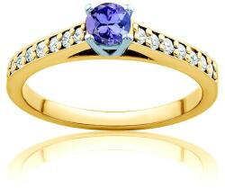 SAVICKI Blue Lagoon gyűrű: kétszínű arany és tanzanit