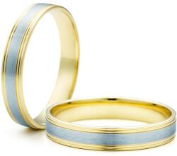 SAVICKI Esküvői karikagyűrűk: kétszínű arany, lapos, 4 mm - savicki - 311 000 Ft