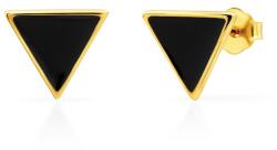 SAVICKI fülbevaló - háromszögek: aranyozott ezüst