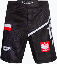 Ground Game MMA Polonia pantaloni scurți de antrenament negru MMASHOPOLS