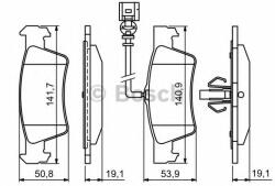Bosch Set placute frana, frana disc VW MULTIVAN V (7HM, 7HN, 7HF, 7EF, 7EM, 7EN) (2003 - 2015) BOSCH 0 986 494 309