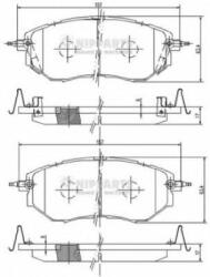 NIPPARTS Set placute frana, frana disc SUBARU OUTBACK (BL, BP) (2003 - 2009) NIPPARTS J3607019