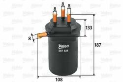 VALEO Filtru combustibil RENAULT MEGANE II (BM0/1, CM0/1) (2002 - 2011) VALEO 587531
