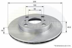 COMLINE Disc frana TOYOTA YARIS VERSO (NLP2, NCP2) (1999 - 2005) COMLINE ADC0193V