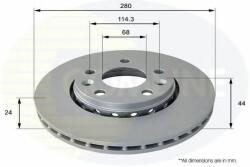 COMLINE Disc frana RENAULT LAGUNA III (BT0/1) (2007 - 2016) COMLINE ADC1585V