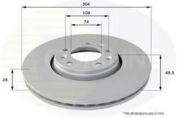 COMLINE Disc frana FIAT SCUDO (272, 270) (2007 - 2016) COMLINE ADC1579V