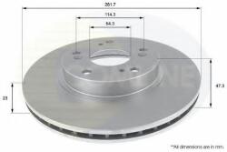 COMLINE Disc frana HONDA CIVIC VII Hatchback (EU, EP, EV) (1999 - 2006) COMLINE ADC0544V