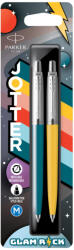 Parker Royal Jotter Glam Rock 70s golyóstoll, kék/sárga, ezüst klipsz (7010593008/2162142)