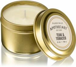 Paddywax Apothecary Teak & Tabacco lumânare parfumată în placă 56 g