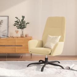 vidaXL Scaun de relaxare, alb crem, catifea (341375)