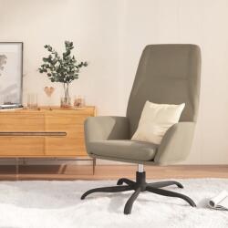 vidaXL Scaun de relaxare, gri deschis, piele întoarsă ecologică (341379)