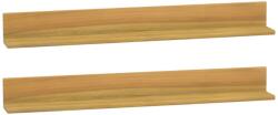 vidaXL Rafturi de perete, 2 buc. , 90x10x10 cm, lemn masiv de tec (338260) Raft