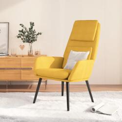 vidaXL Scaun de relaxare, galben muștar, material textil (341319)