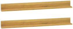 vidaXL Rafturi de perete, 2 buc. , 110x10x10 cm, lemn masiv de tec (338261) Raft