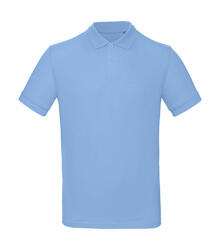B and C Férfi rövid ujjú organikus galléros póló B and C Organic Inspire Polo /men L, Ég kék