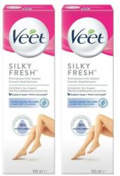 Veet Pachet 2 x Crema Depilatoare Veet Silky Fresh pentru Piele Sensibila, 100 ml (2xMAGT1005254TS)