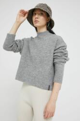 Superdry pulover femei, culoarea gri, cu turtleneck 9BYY-SWD1M9_09X