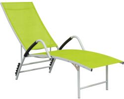 vidaXL Șezlong, verde, aluminiu și textilenă (310524) - comfy