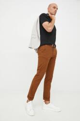 Benetton pantaloni barbati, culoarea maro, mulata 9BYY-SPM0I4_88X