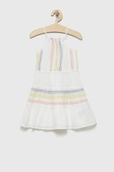 Gap rochie din bumbac pentru copii culoarea alb, midi, evazati PPYY-SUG0AB_00X