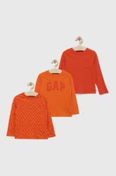 GAP longsleeve din bumbac pentru copii culoarea portocaliu, cu imprimeu 9BYY-BUB06C_22X