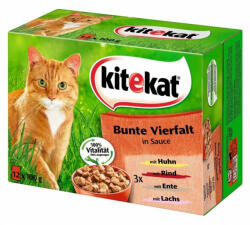 Kitekat Bunte Vielfalt Sauce Alutasakos Macskaeledel 12x85g - krizsopet