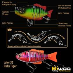 Biwaa Swimbait Seven S4" 10cm 17g 35 Ruby Tiger wobbler (B001546)