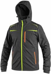 CXS Geacă softshell pentru bărbați CXS NORFOLK - Neagră / galbenă / oranj | 2XL (1230-109-816-96)