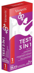 Barza Test 3 in 1 pentru candidoza - vaginita bacteriana - tricomoniaza Veneris - 1 test