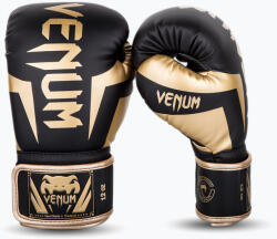 Venum Elite mănuși de box pentru bărbați negru și auriu VENUM-1392