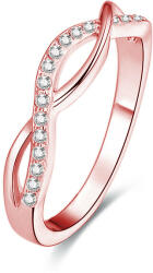 Beneto Rózsaszín aranyozott ezüst gyűrű AGG191 kristályokkal 58 mm