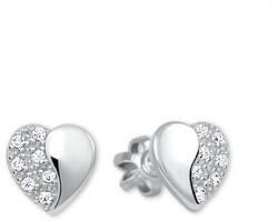 Soliter Brilio Arany fülbevalók Szív kristályokkal 239 001 00878 07