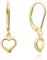 Beneto Aranyozott ezüst fülbevaló szívvel AGUC1960-GOLD - vivantis