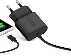 SBS - 10W Töltőadapter ét USB-C, fekete