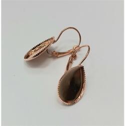 PENTART Gyöngy alkatrész- ragasztós fülbevaló alap, csepp 13x18mm, rózsaarany 3pár/csomag