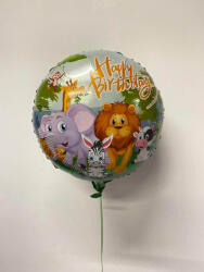 Balloons4party Balon folie Zoo Happy Birthday 43 cm