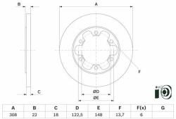 Bosch Disc frana BOSCH 0 986 479 D43 (0 986 479 D43) - automobilus
