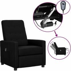 vidaXL Fotoliu rabatabil electric, negru, material textil (3098640)